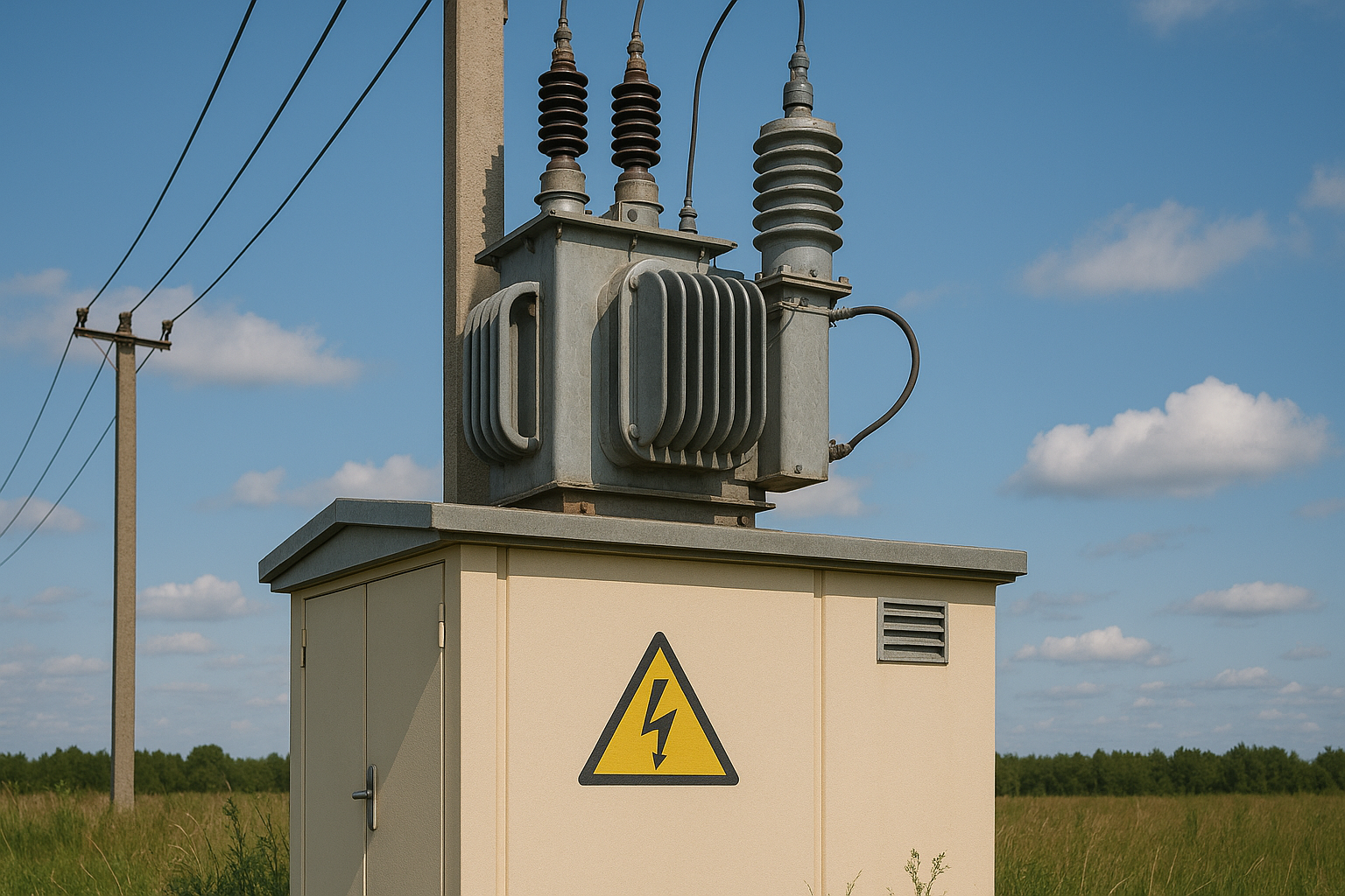 Cabine haute tension et poste de transformation électrique illustrant un tarif dynamique pour entreprise (AMR)